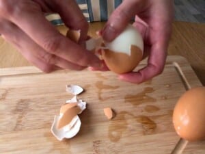 Peel the eggs
