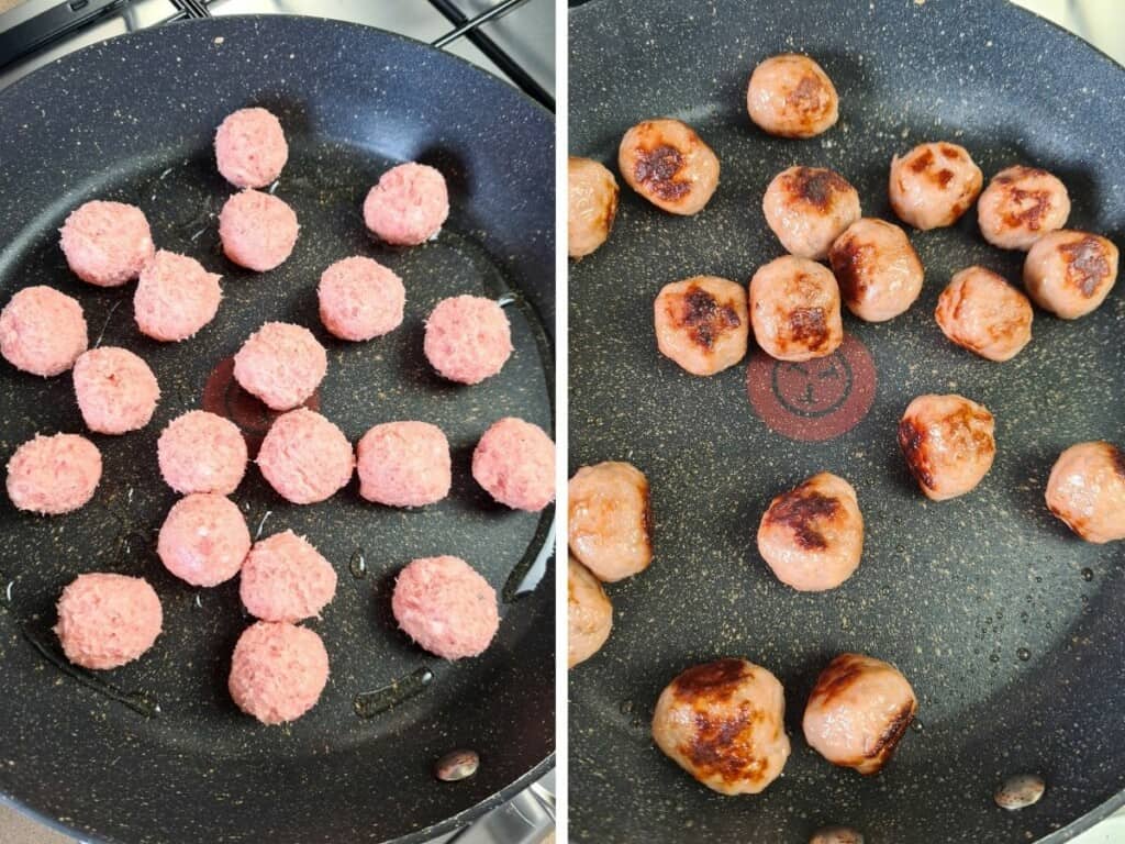 cook the meat ball