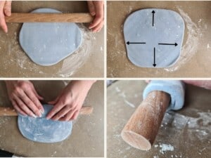 Roll the dough into square