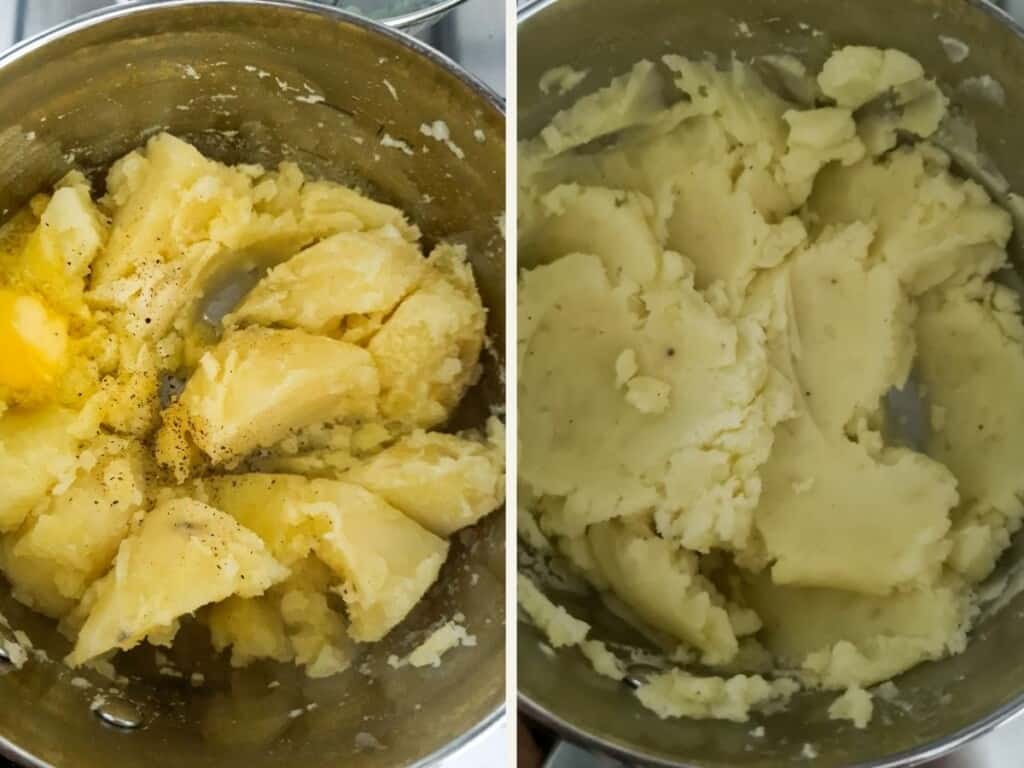 mash the potato