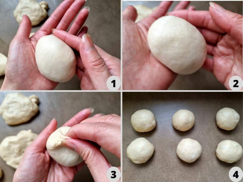 roll the dough into the small ball
