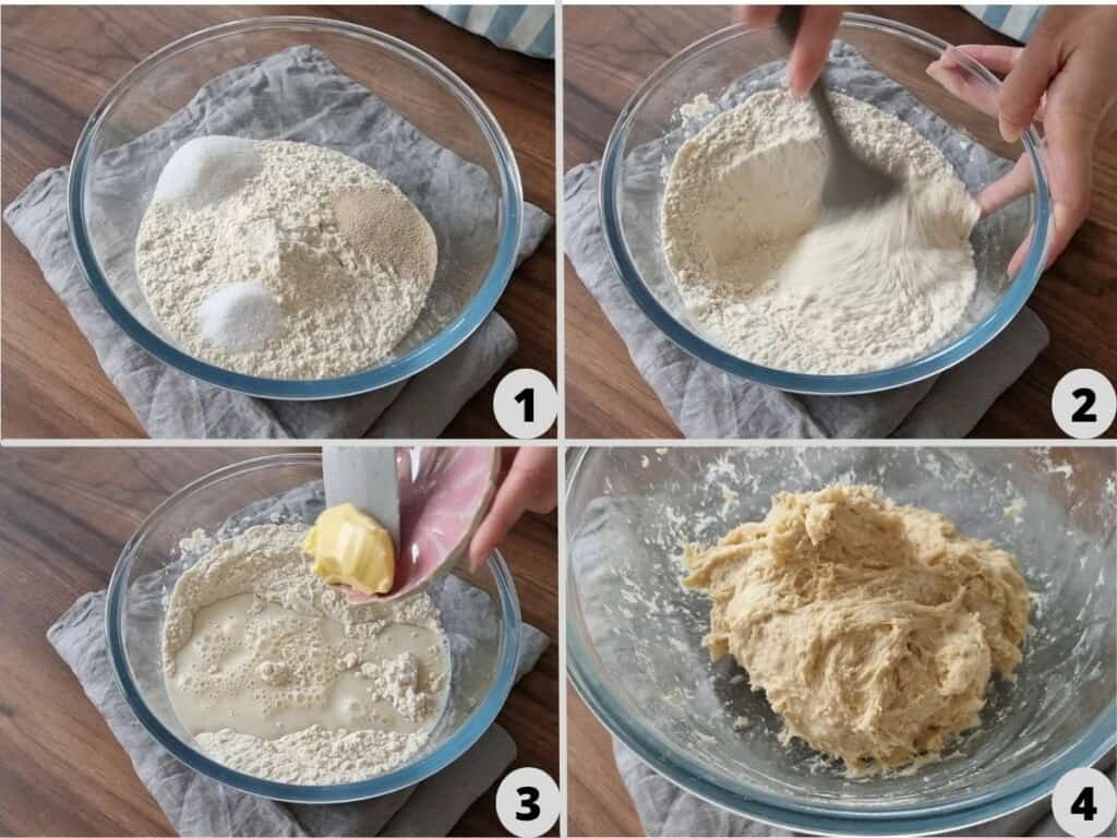 Add the dry ingredients in the mixing bowl