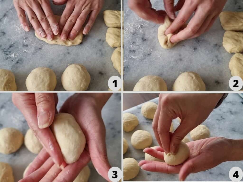 roll the dough into the ball