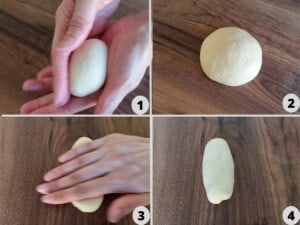 roll the dough into a boll