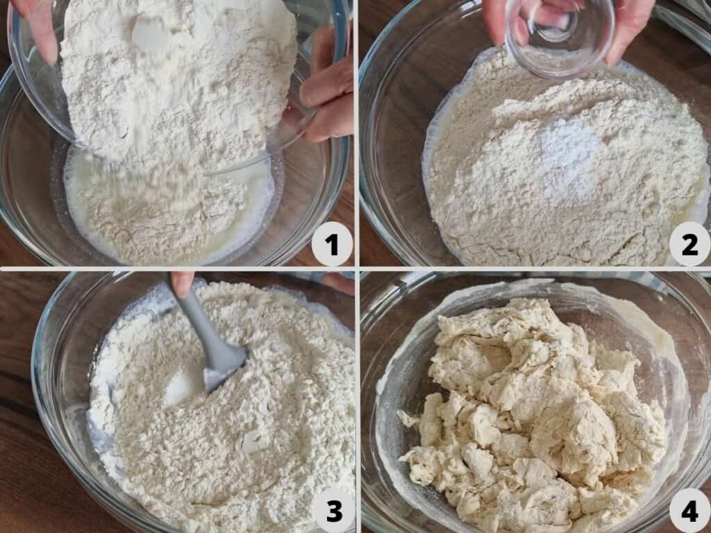 Add the flour and baking powder