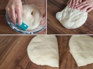 put the dough on the surface